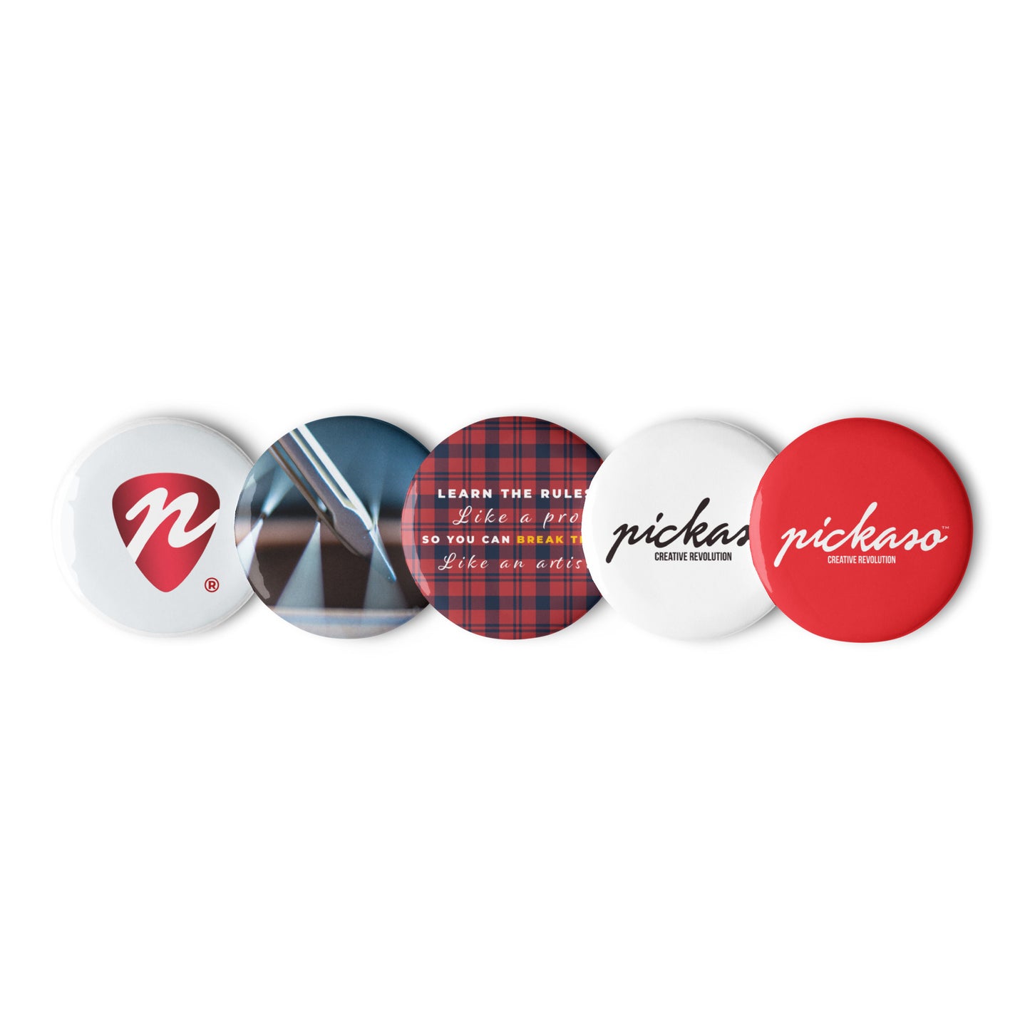 Set of Pickaso Pin Buttons