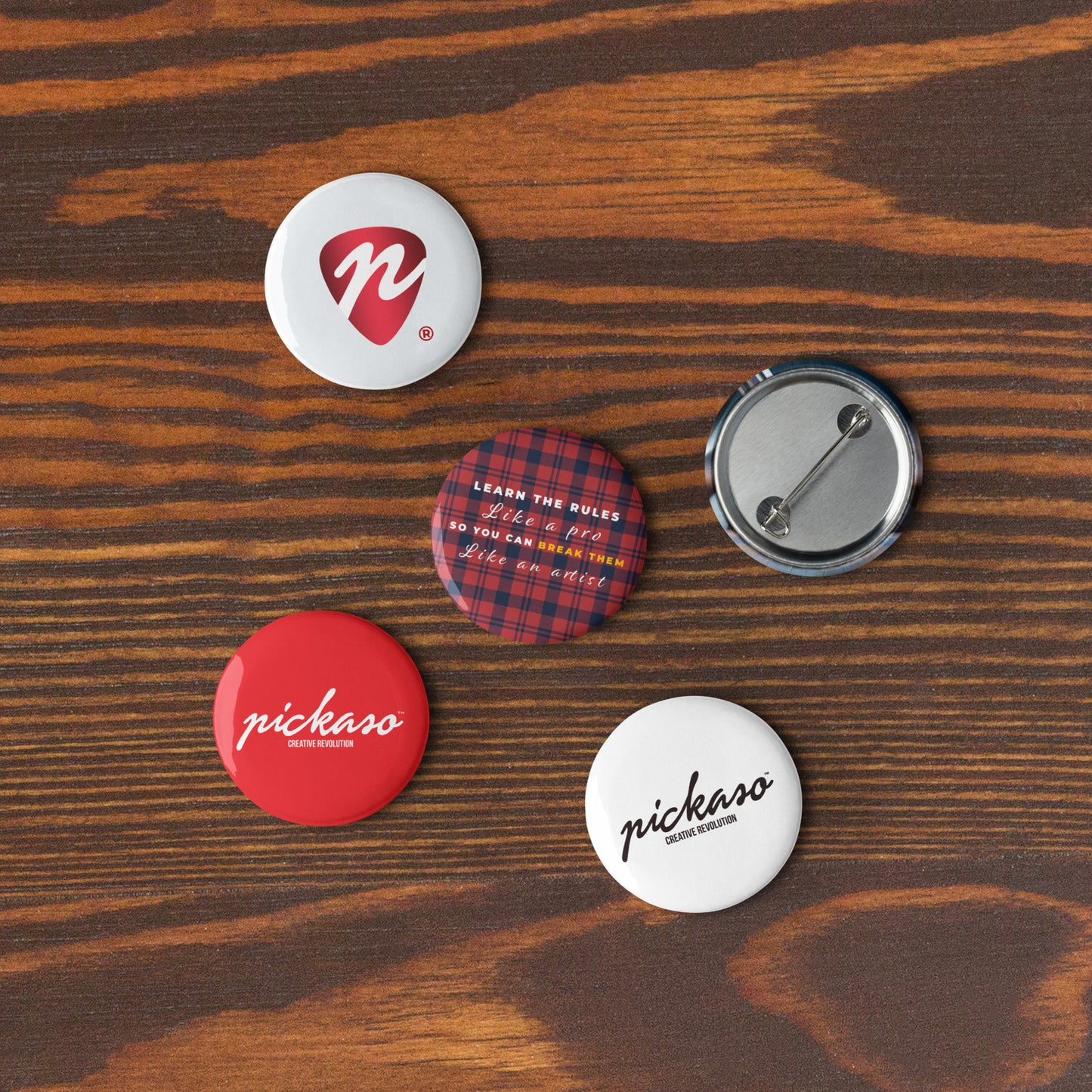 Set of Pickaso Pin Buttons