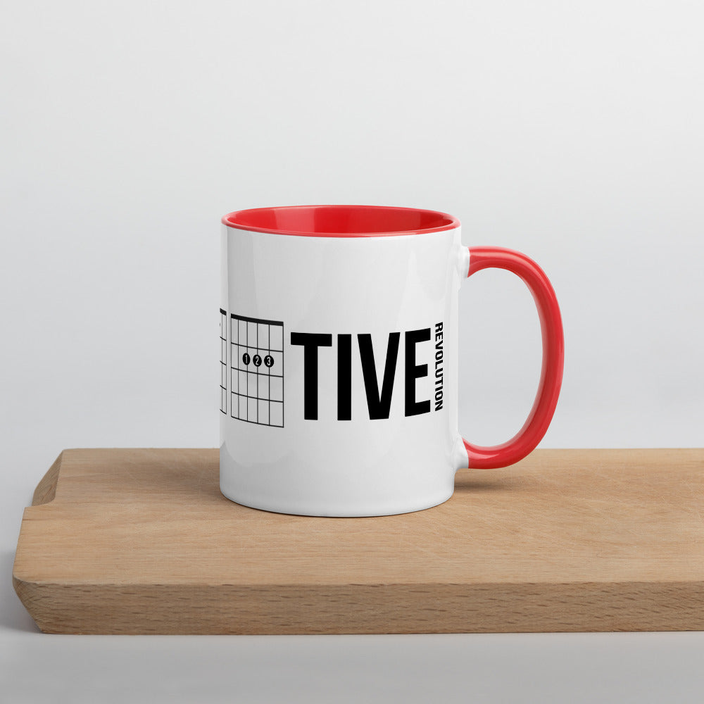 Revolution mug with red color Inside